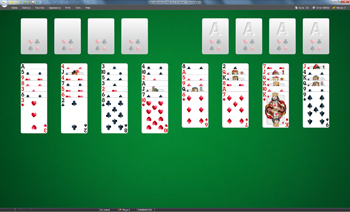 A game of Freecell in SolSuite Solitaire