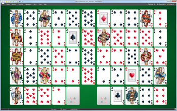 A game of Napoleon Solitaire in SolSuite Solitaire