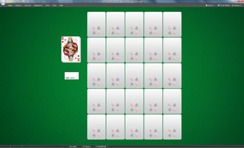 A game of Poker Solitaire in SolSuite Solitaire