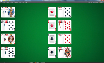 A game of Beleaguered Castle in SolSuite Solitaire