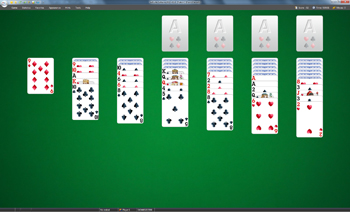 A game of Yukon in SolSuite Solitaire